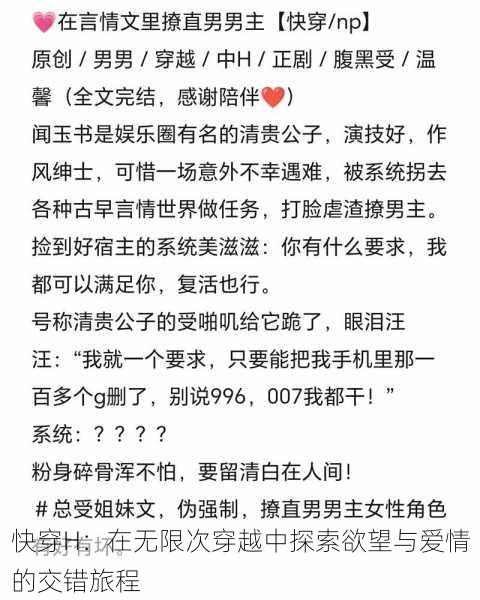 快穿H:在无限次穿越中探索欲望与爱情的交错旅程