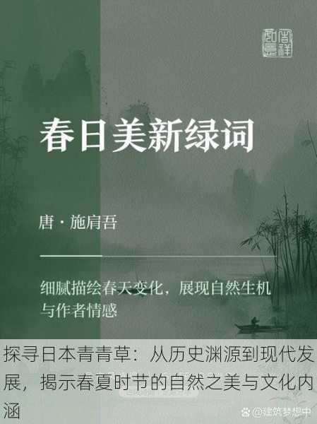 探寻日本青青草:从历史渊源到现代发展,揭示春夏时节的自然之美与文化内涵
