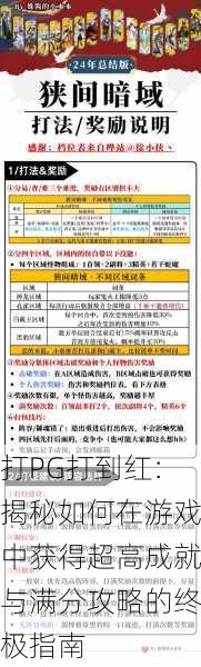 打PG打到红:揭秘如何在游戏中获得超高成就与满分攻略的终极指南