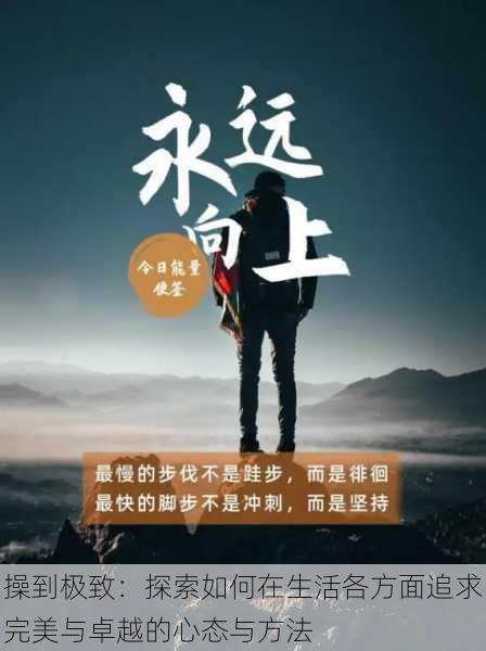 操到极致:探索如何在生活各方面追求完美与卓越的心态与方法