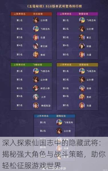 深入探索仙国志中的隐藏武将:揭秘强大角色与战斗策略,助你轻松征服游戏世界