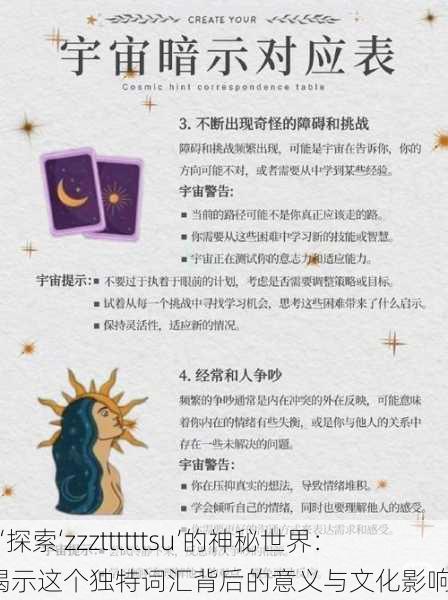 “探索‘zzzttttttsu’的神秘世界:揭示这个独特词汇背后的意义与文化影响”