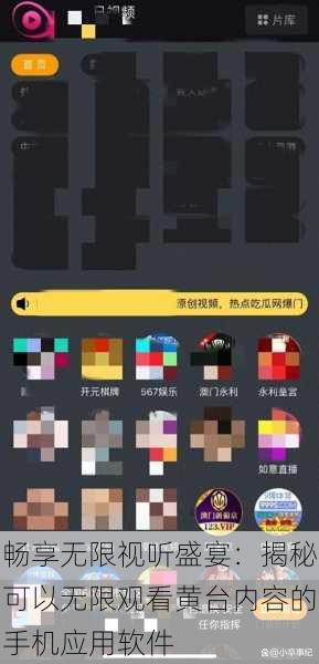 畅享无限视听盛宴:揭秘可以无限观看黄台内容的手机应用软件