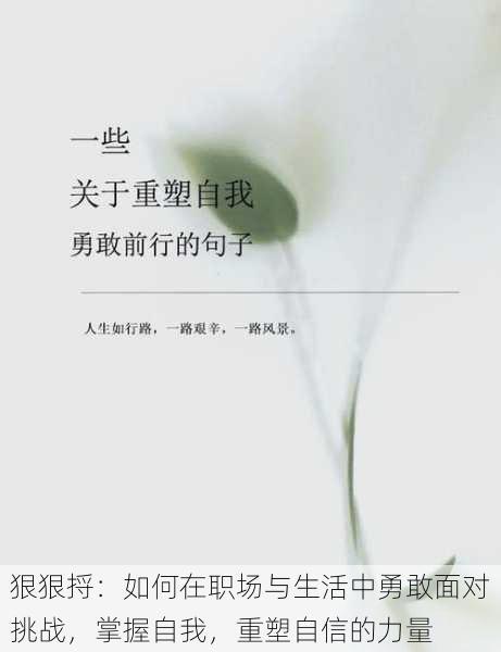 狠狠捋:如何在职场与生活中勇敢面对挑战,掌握自我,重塑自信的力量