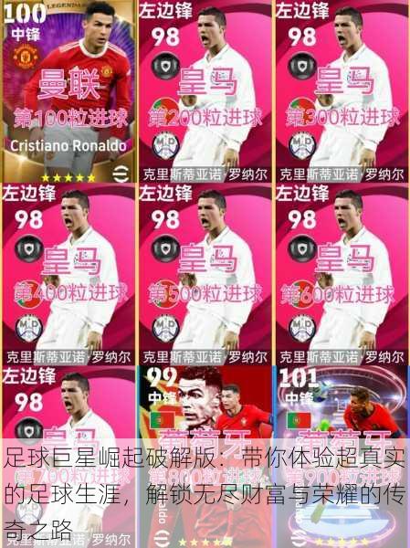 足球巨星崛起破解版:带你体验超真实的足球生涯,解锁无尽财富与荣耀的传奇之路