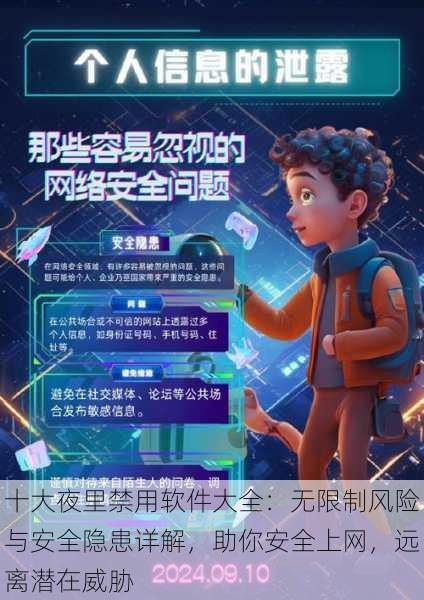 十大夜里禁用软件大全：无限制风险与安全隐患详解，助你安全上网，远离潜在威胁