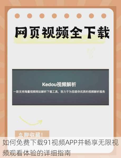 如何免费下载91视频APP并畅享无限视频观看体验的详细指南