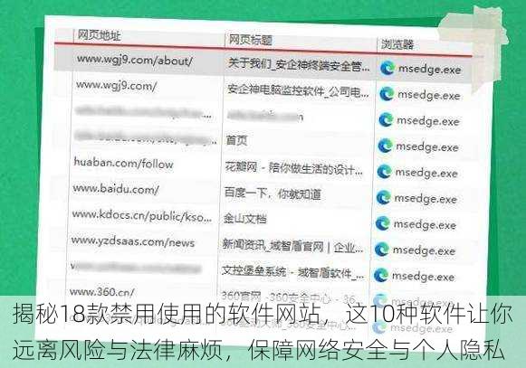 揭秘18款禁用使用的软件网站,这10种软件让你远离风险与法律麻烦,保障网络安全与个人隐私