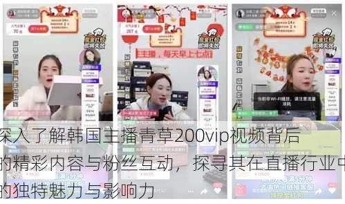 深入了解韩国主播青草200vip视频背后的精彩内容与粉丝互动,探寻其在直播行业中的独特魅力与影响力