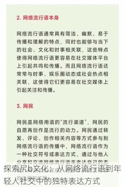 探索尻b文化:从网络流行语到年轻人社交中的独特表达方式