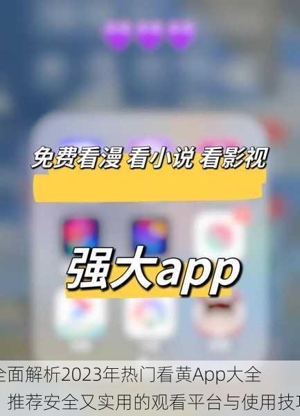 全面解析2023年热门看黄App大全,推荐安全又实用的观看平台与使用技巧