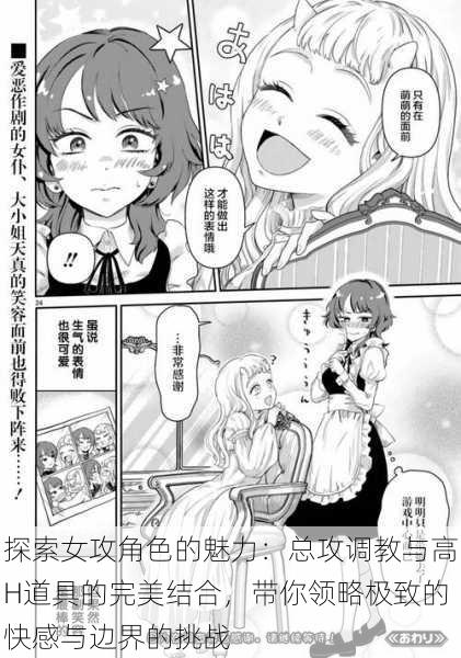 探索女攻角色的魅力:总攻调教与高H道具的完美结合,带你领略极致的快感与边界的挑战