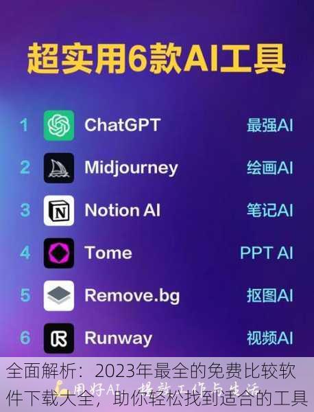 全面解析:2023年最全的免费比较软件下载大全,助你轻松找到适合的工具
