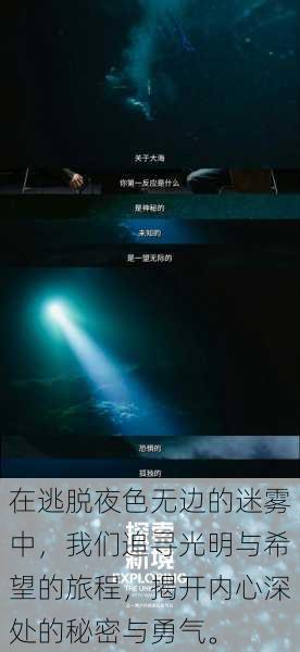 在逃脱夜色无边的迷雾中,我们追寻光明与希望的旅程,揭开内心深处的秘密与勇气。