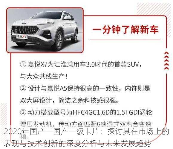 2020年国产一国产一级卡片:探讨其在市场上的表现与技术创新的深度分析与未来发展趋势
