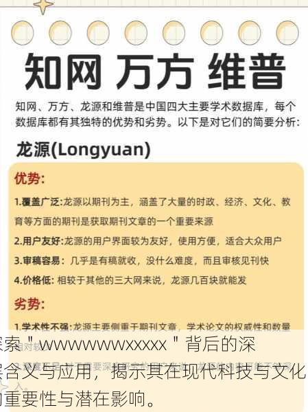探索＂wwwwwwxxxxx＂背后的深层含义与应用，揭示其在现代科技与文化中的重要性与潜在影响。