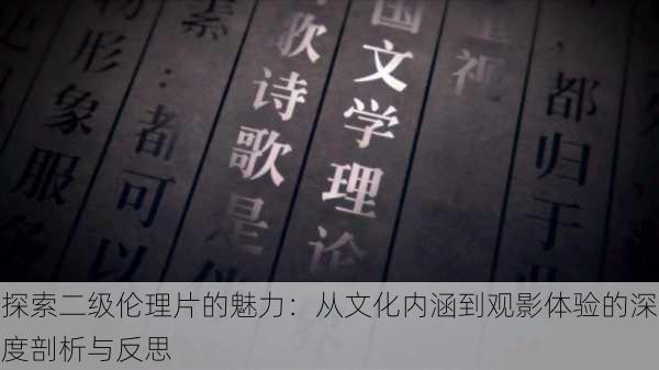 探索二级伦理片的魅力:从文化内涵到观影体验的深度剖析与反思