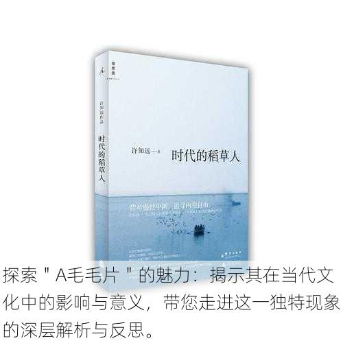 探索"A毛毛片"的魅力:揭示其在当代文化中的影响与意义,带您走进这一独特现象的深层解析与反思。
