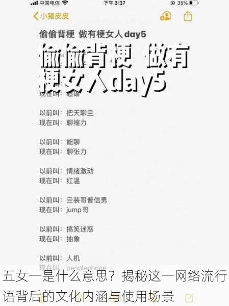 五女一是什么意思?揭秘这一网络流行语背后的文化内涵与使用场景
