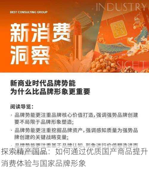 探索精产国品:如何通过优质国产商品提升消费体验与国家品牌形象