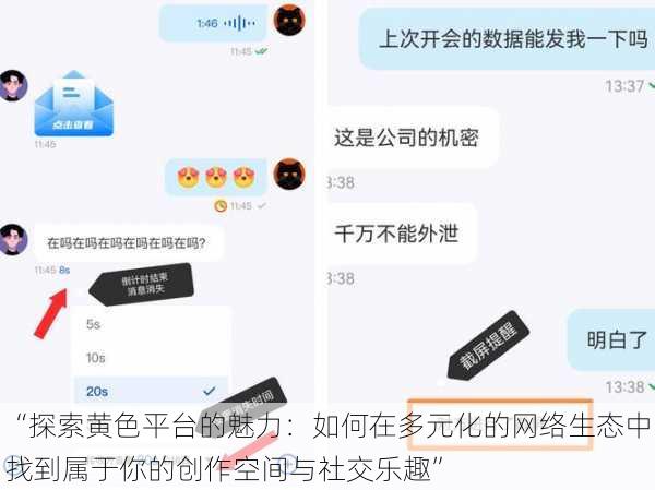 “探索黄色平台的魅力:如何在多元化的网络生态中找到属于你的创作空间与社交乐趣”