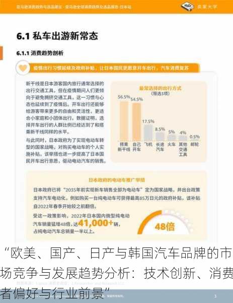 “欧美、国产、日产与韩国汽车品牌的市场竞争与发展趋势分析:技术创新、消费者偏好与行业前景”
