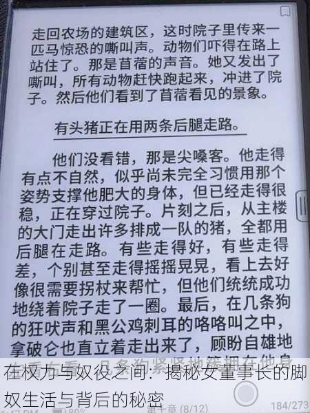 在权力与奴役之间:揭秘女董事长的脚奴生活与背后的秘密