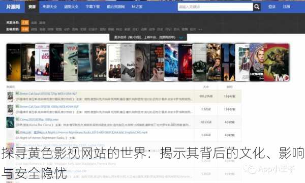 探寻黄色影视网站的世界：揭示其背后的文化、影响与安全隐忧