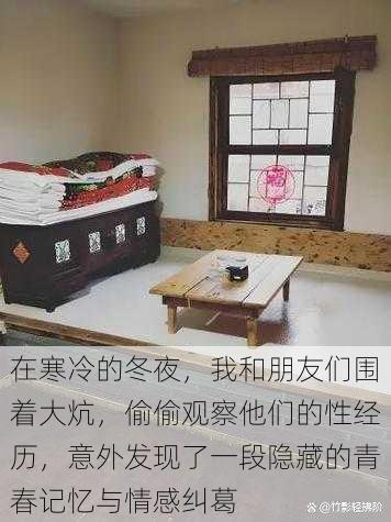 在寒冷的冬夜,我和朋友们围着大炕,偷偷观察他们的性经历,意外发现了一段隐藏的青春记忆与情感纠葛