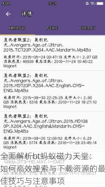 全面解析bt蚂蚁磁力天堂:如何高效搜索与下载资源的最佳技巧与注意事项