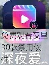 免费观看夜里30款禁用软件