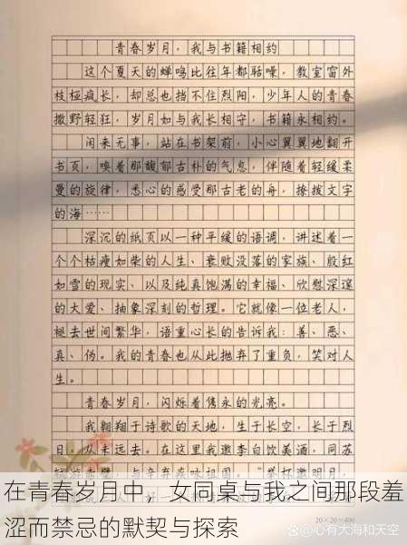 在青春岁月中,女同桌与我之间那段羞涩而禁忌的默契与探索