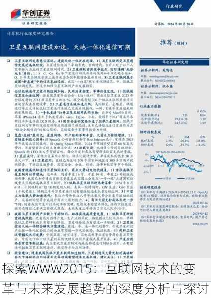 探索WWW2015:互联网技术的变革与未来发展趋势的深度分析与探讨