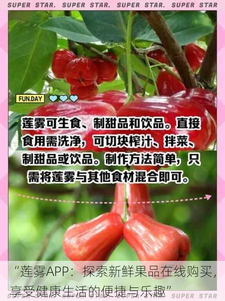 “莲雾APP:探索新鲜果品在线购买,享受健康生活的便捷与乐趣”