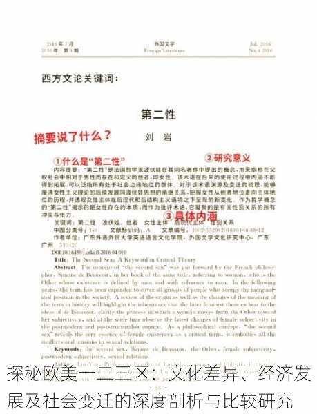 探秘欧美一二三区:文化差异、经济发展及社会变迁的深度剖析与比较研究