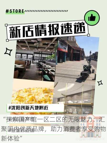 “探索国产馆一区二区的无限魅力:汇聚国内优质品牌,助力消费者享受购物新体验”