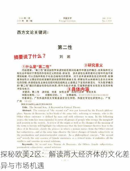 探秘欧美2区:解读两大经济体的文化差异与市场机遇