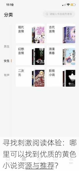 寻找刺激阅读体验:哪里可以找到优质的黄色小说资源与推荐?