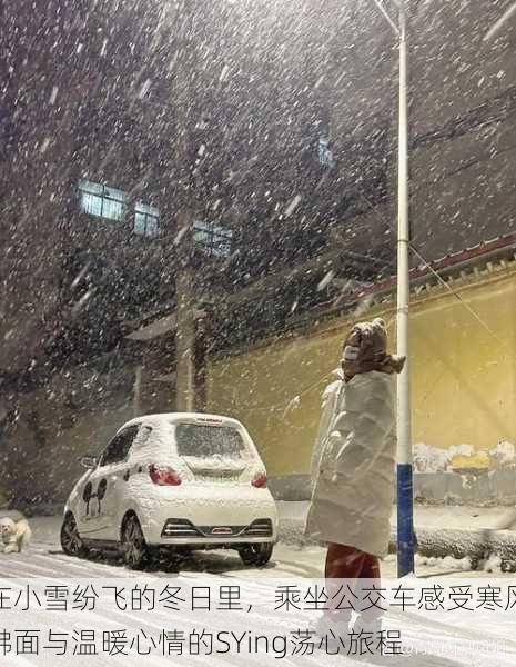 在小雪纷飞的冬日里,乘坐公交车感受寒风拂面与温暖心情的SYing荡心旅程