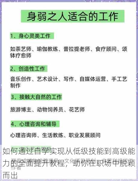 如何通过自学实现从低级技能到高级能力的全面提升教程,助你在职场中脱颖而出