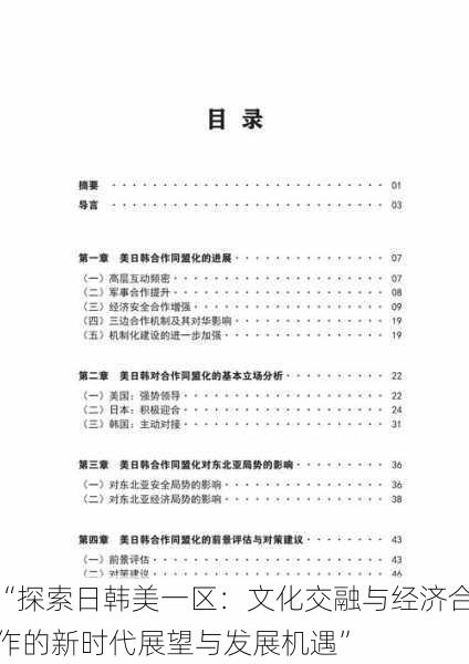 “探索日韩美一区:文化交融与经济合作的新时代展望与发展机遇”