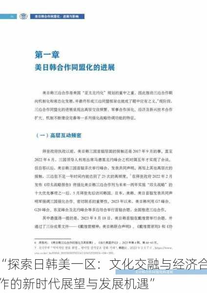 “探索日韩美一区:文化交融与经济合作的新时代展望与发展机遇”