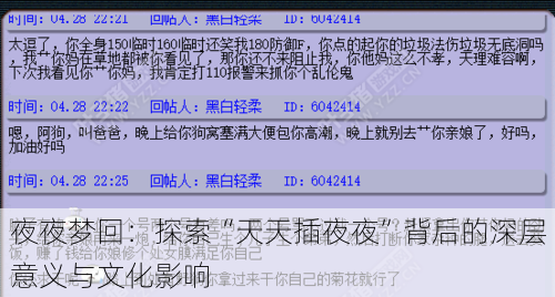 夜夜梦回:探索“天天插夜夜”背后的深层意义与文化影响