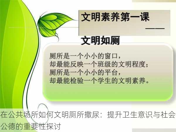 在公共场所如何文明厕所撒尿:提升卫生意识与社会公德的重要性探讨