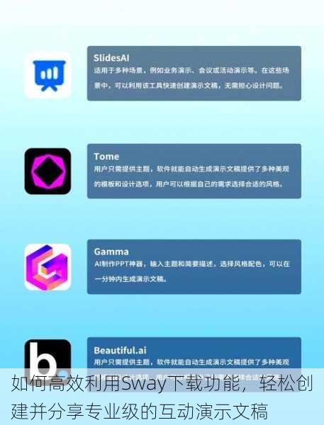 如何高效利用Sway下载功能,轻松创建并分享专业级的互动演示文稿