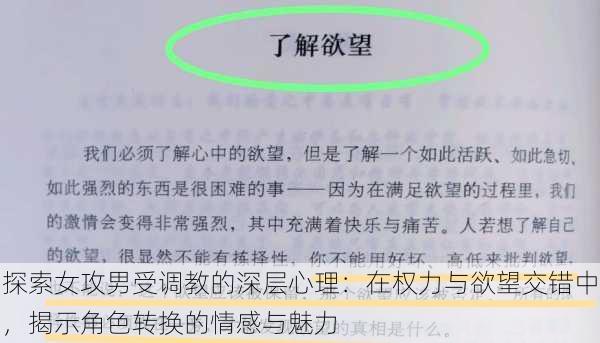 探索女攻男受调教的深层心理:在权力与欲望交错中,揭示角色转换的情感与魅力