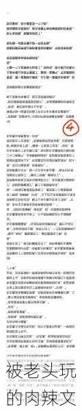 被老头玩的肉辣文